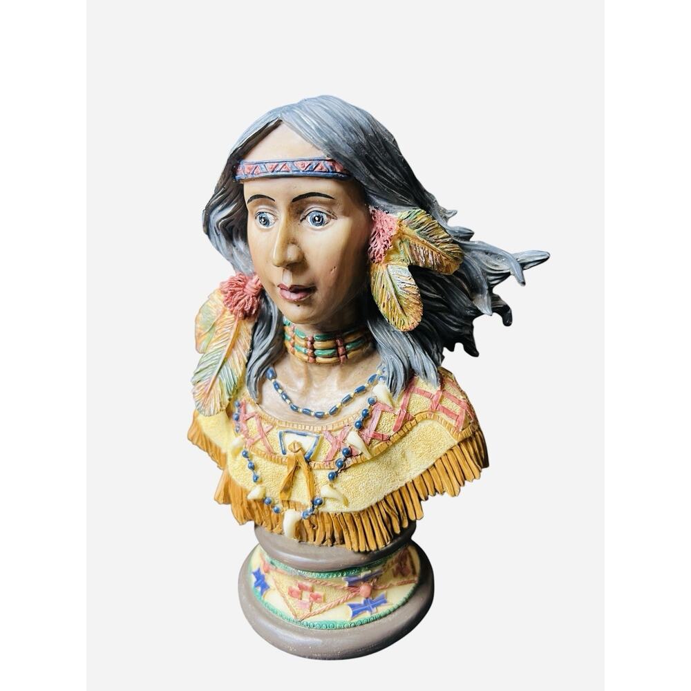 Vintage-Style Decorative‎ 6.5” Native American Figurine Rustic Look